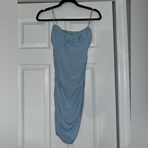 Powder Blue Ruched Dress